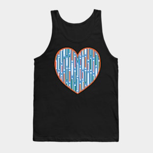 Pencil Parade, back to school in Style in blues Tank Top